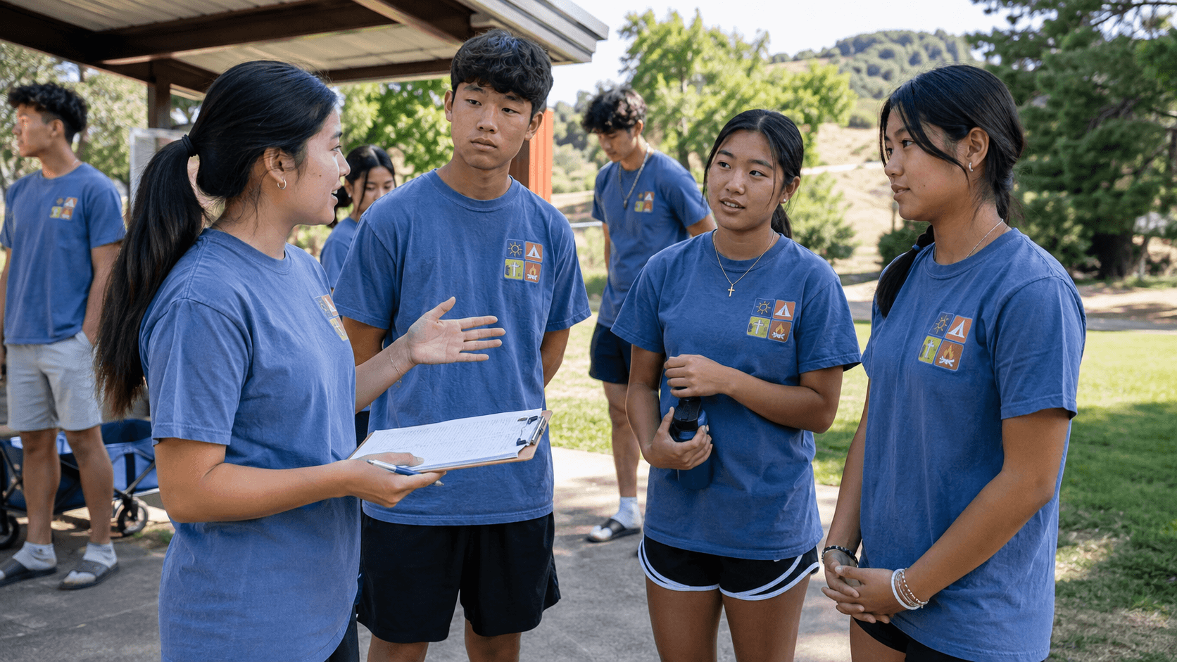 Bay Area Church Summer Camp Shirts: Small Icons, Year on the Sleeve
